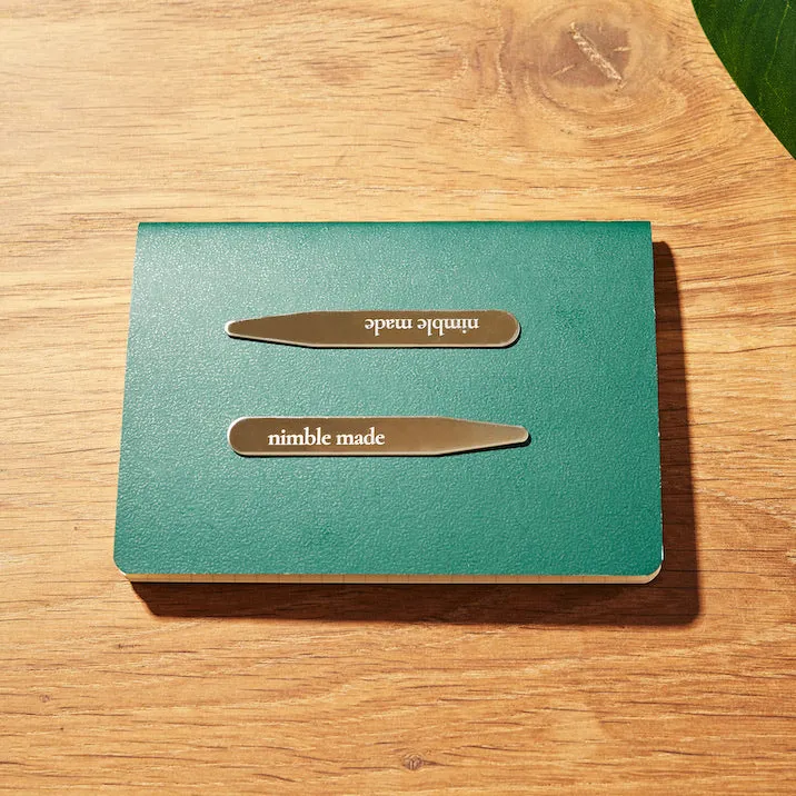 3-Pack of Metal Engraved Collar Stays