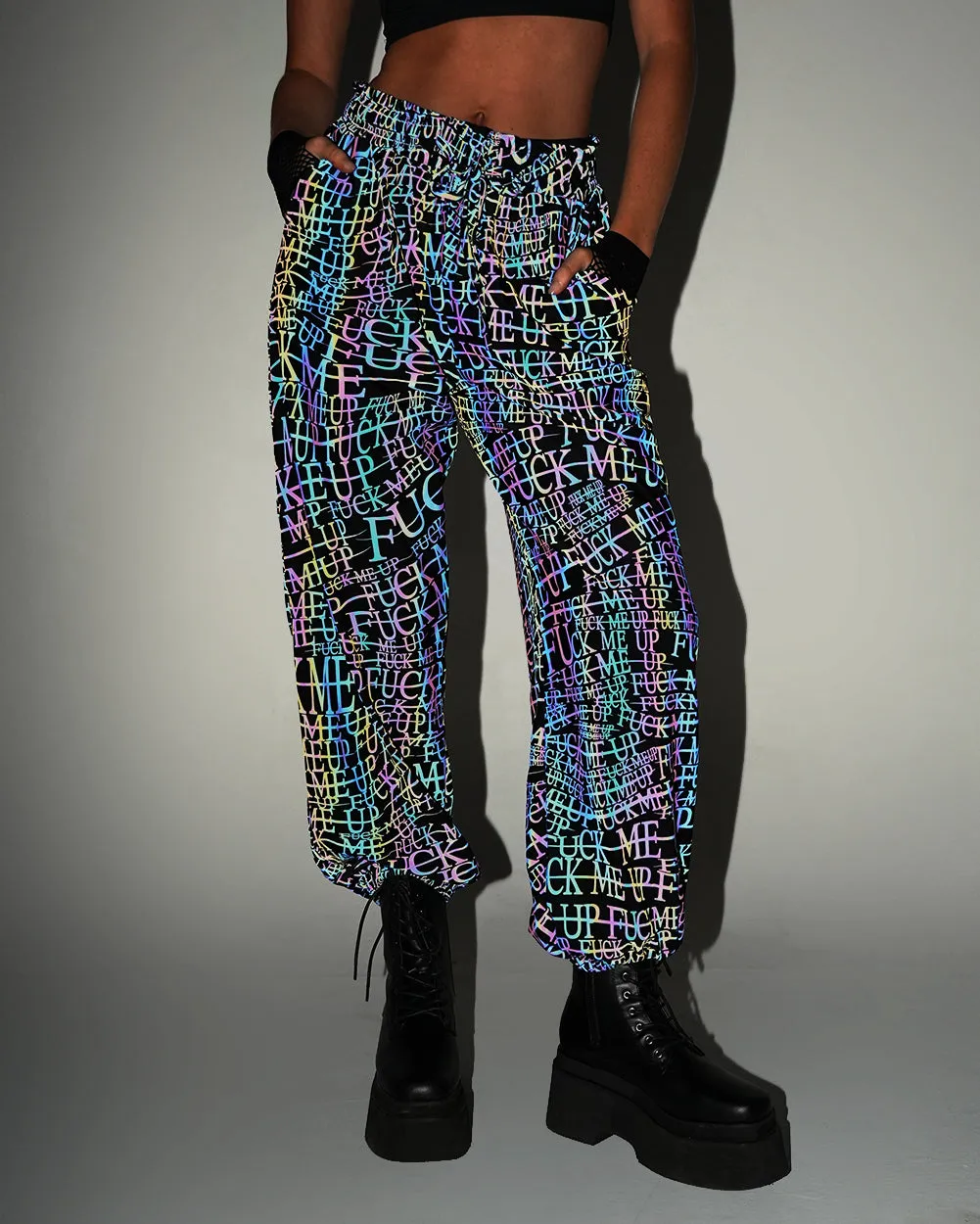 Alison Wonderland x iHR FMU Rainbow Reflective Harem Pants