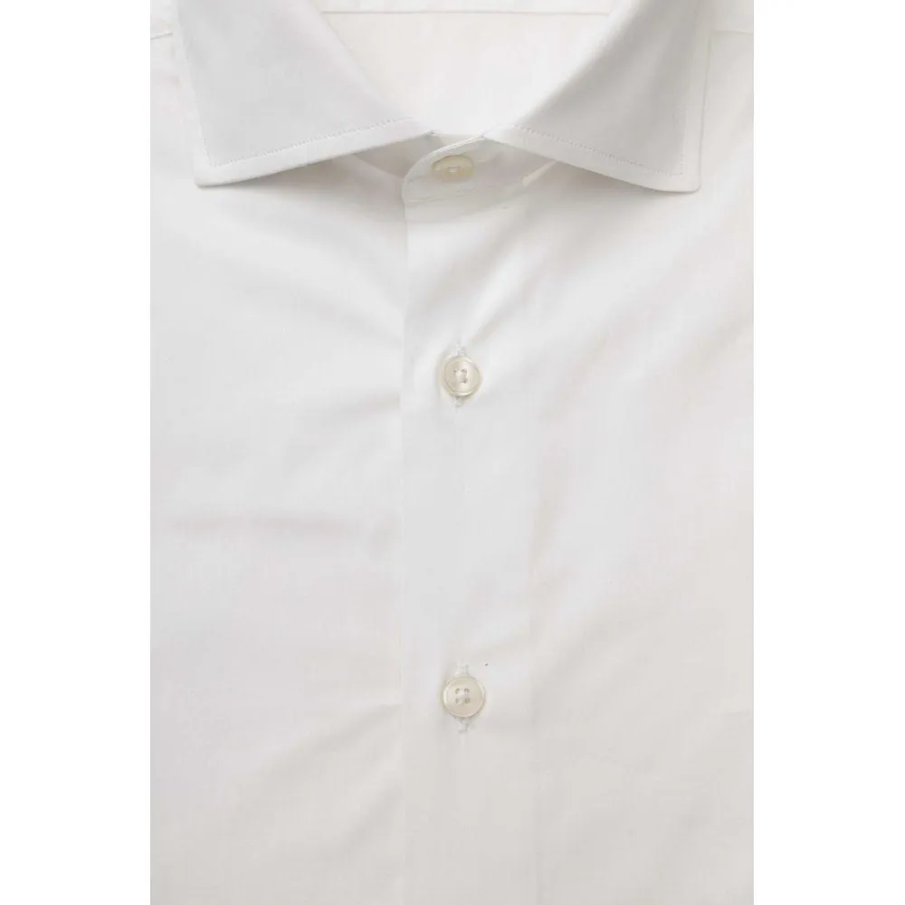 Bagutta White Cotton Mens Shirt