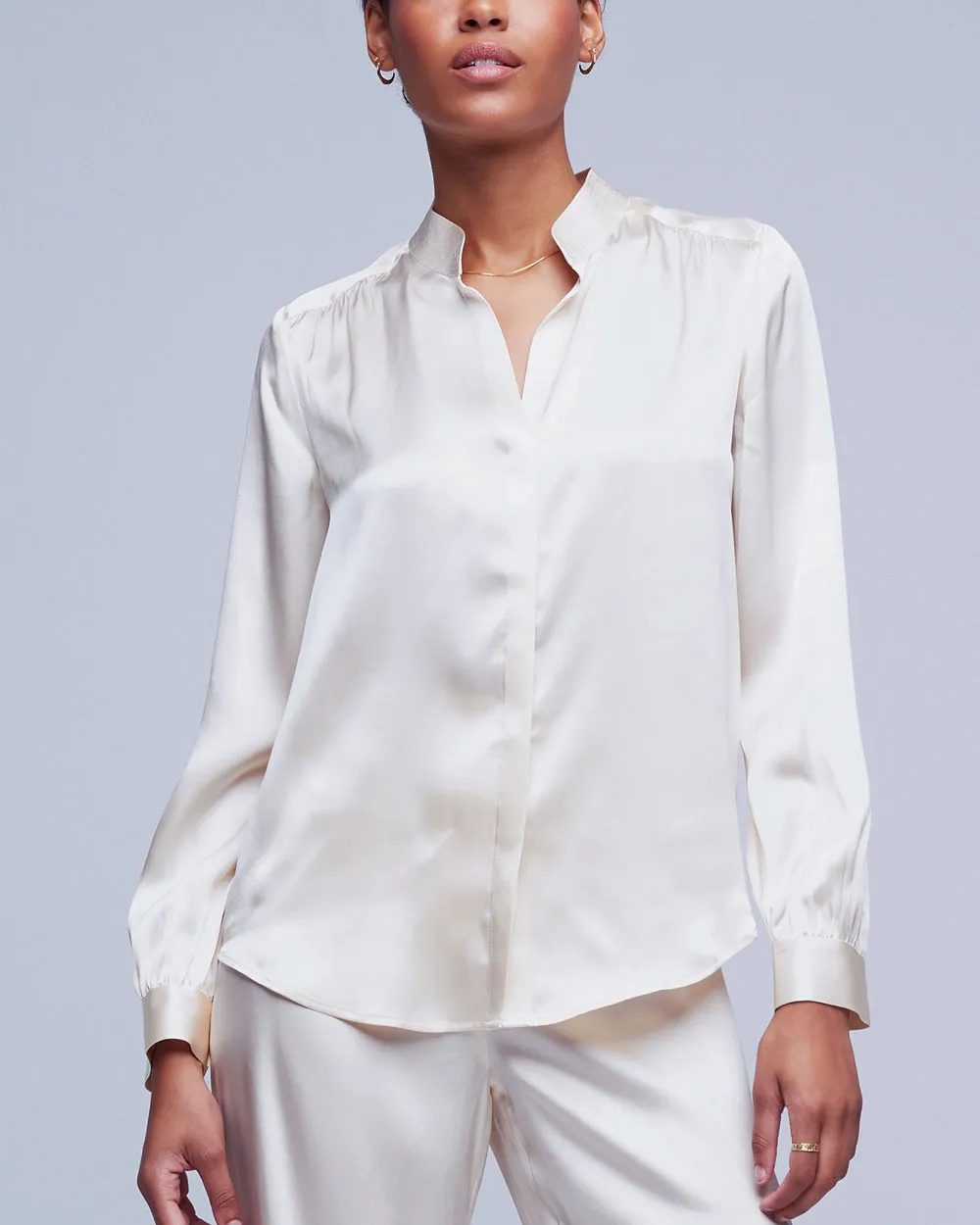 Bianca Band Collar Blouse