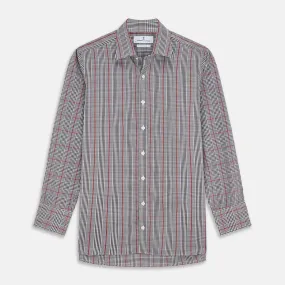 Black Prince of Wales Check Cotton Regular Fit Mayfair Shirt