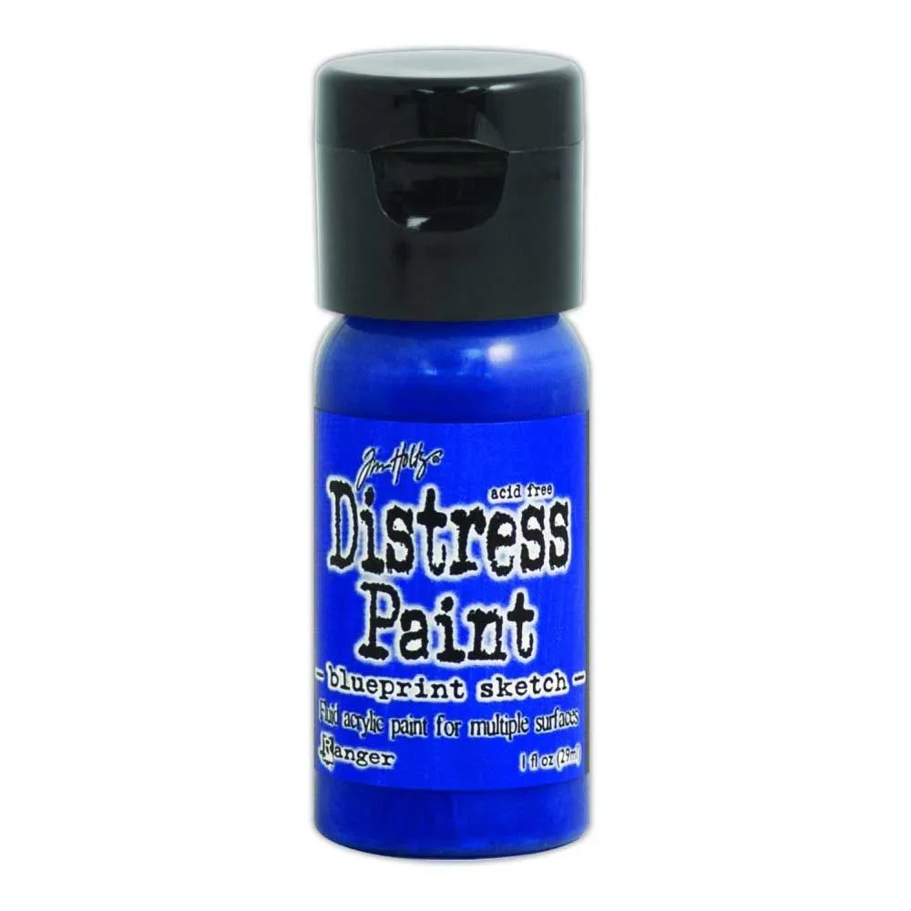 Blueprint Sketch - Distress Paint Flip Top