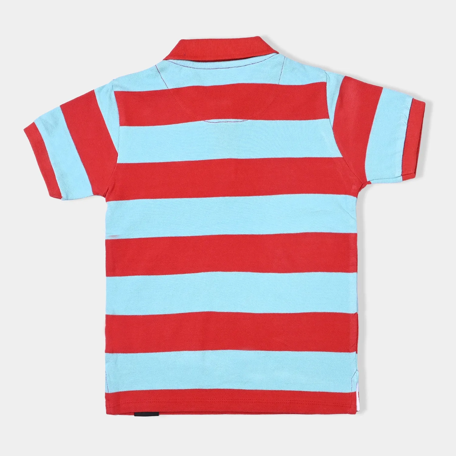 Boys Cotton PK Polo T-shirt Score Again-Blue/Red