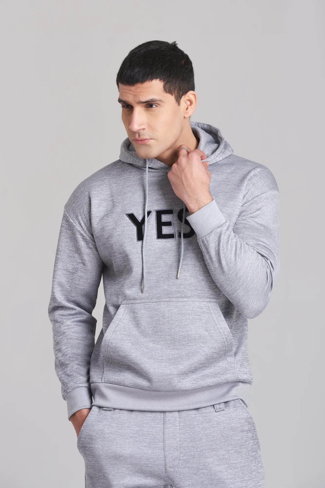 Braves-Vibes Gray Hoody Tracksuit - Men