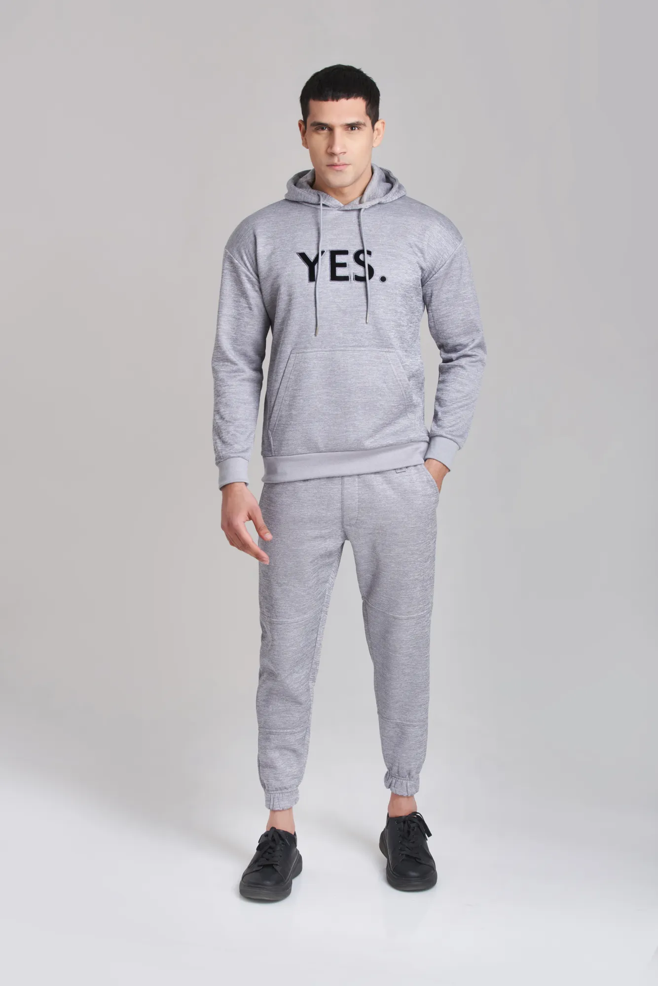 Braves-Vibes Gray Hoody Tracksuit - Men