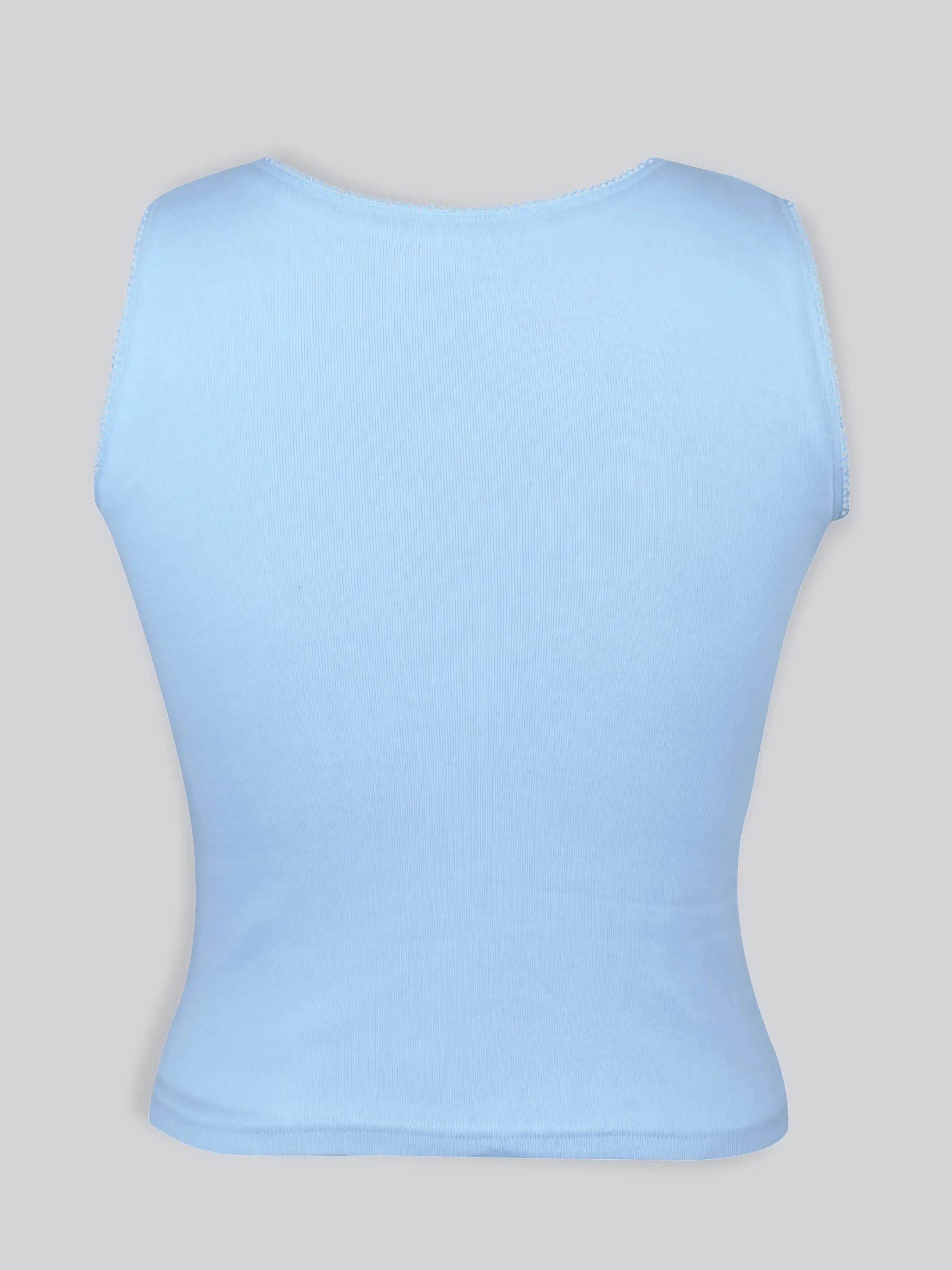 Camisole Bra Comfortable Blue Cotton  Vest Tank Top for Everyday Wear Pack-of-1