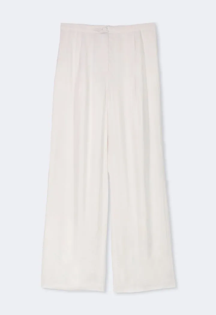 Choice Wide Legs Basic Trousers Cream