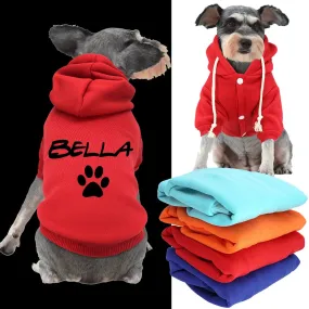 Custom Dog Hoodie | Personalized Pet French Bulldog Name Hoodies | Large Dog Clothes Personalized