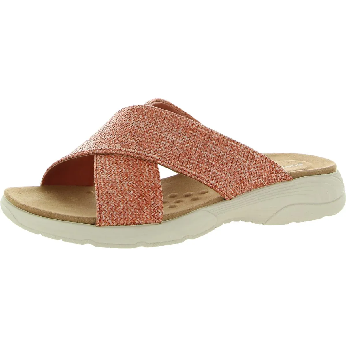 Easy Spirit Womens Taite 2 Woven Slip On Slide Sandals