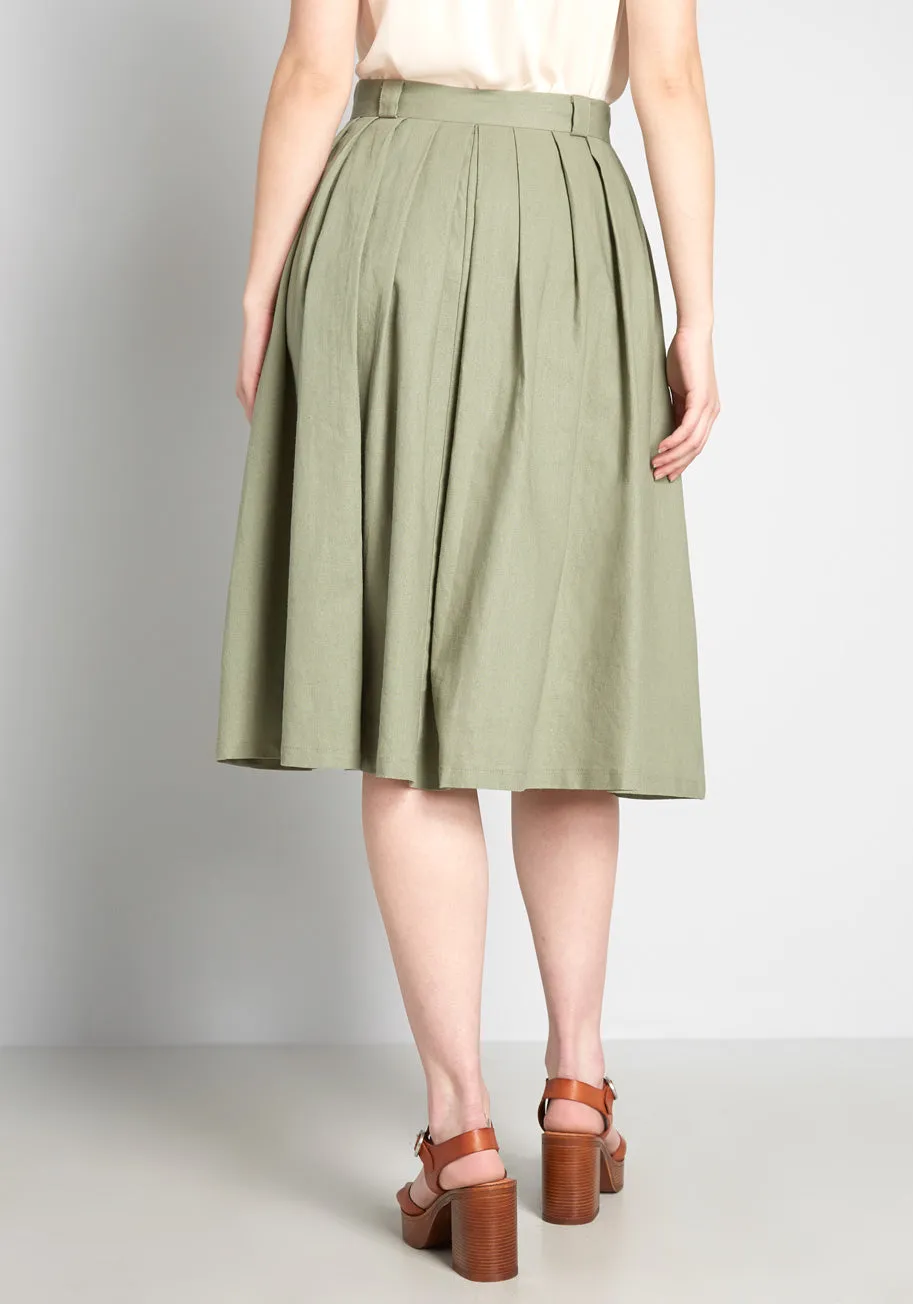 Effortless Feature Midi Skirt