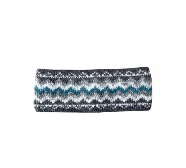 Fanney Grey and Blue Icelandic Wool Mittens - Traditional Icelandic Pattern