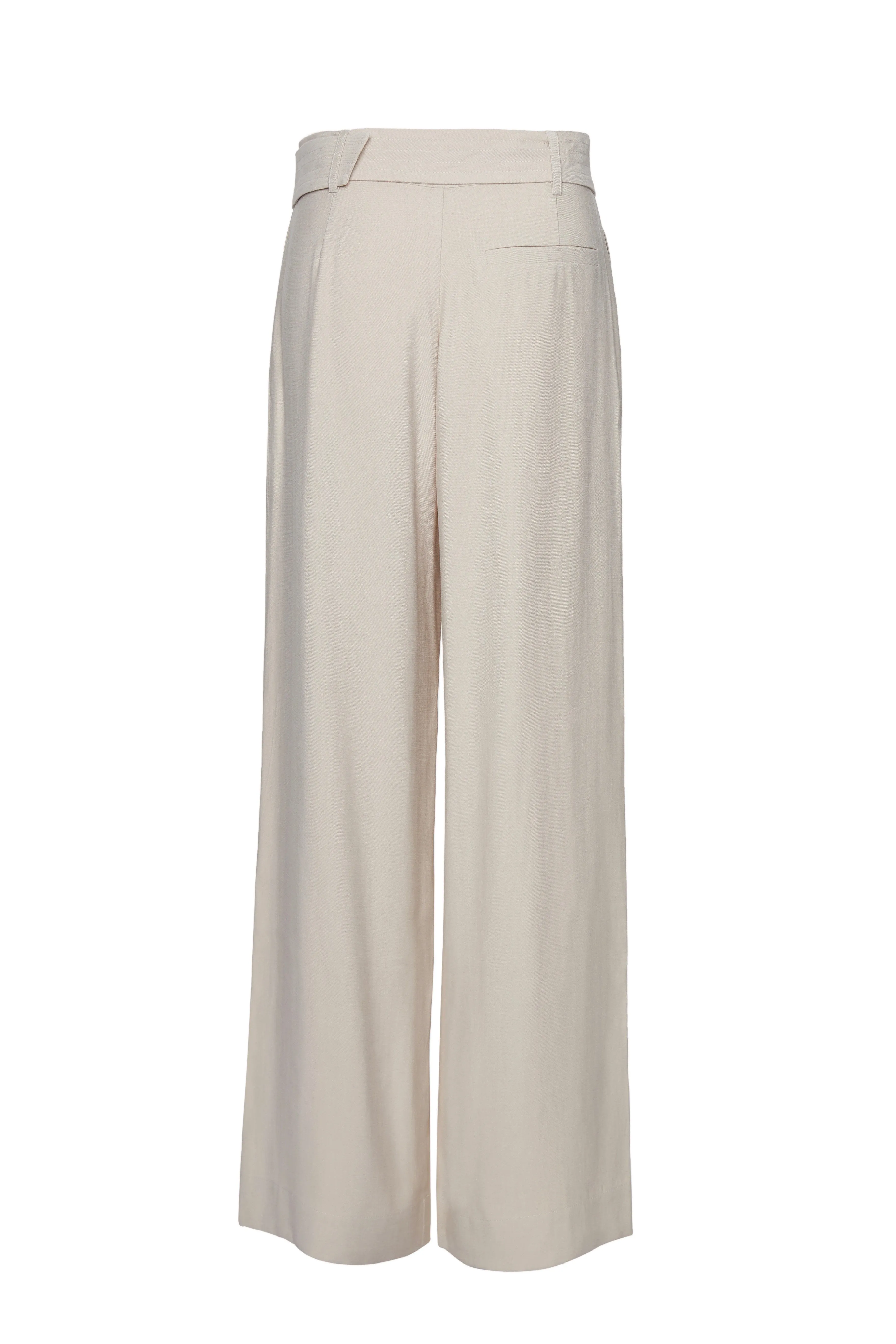 Fearless Sand Dune Pleat Front High Waist Belted Wide Leg Pant