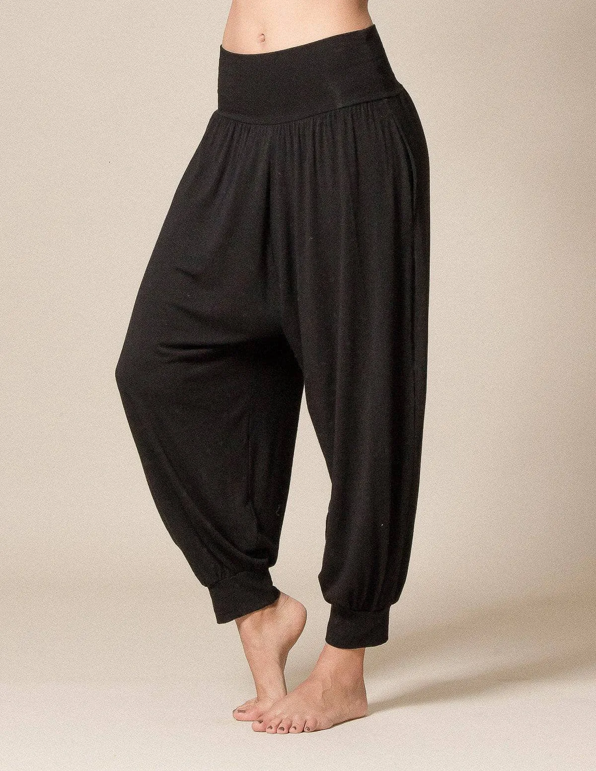 Flowy Harem Pants - Black