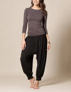 Flowy Harem Pants - Black