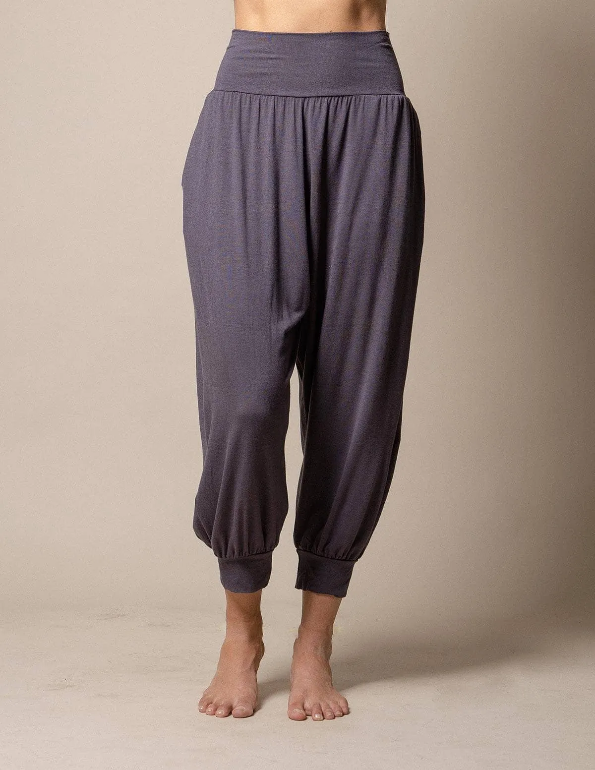 Flowy Harem Pants - Charcoal