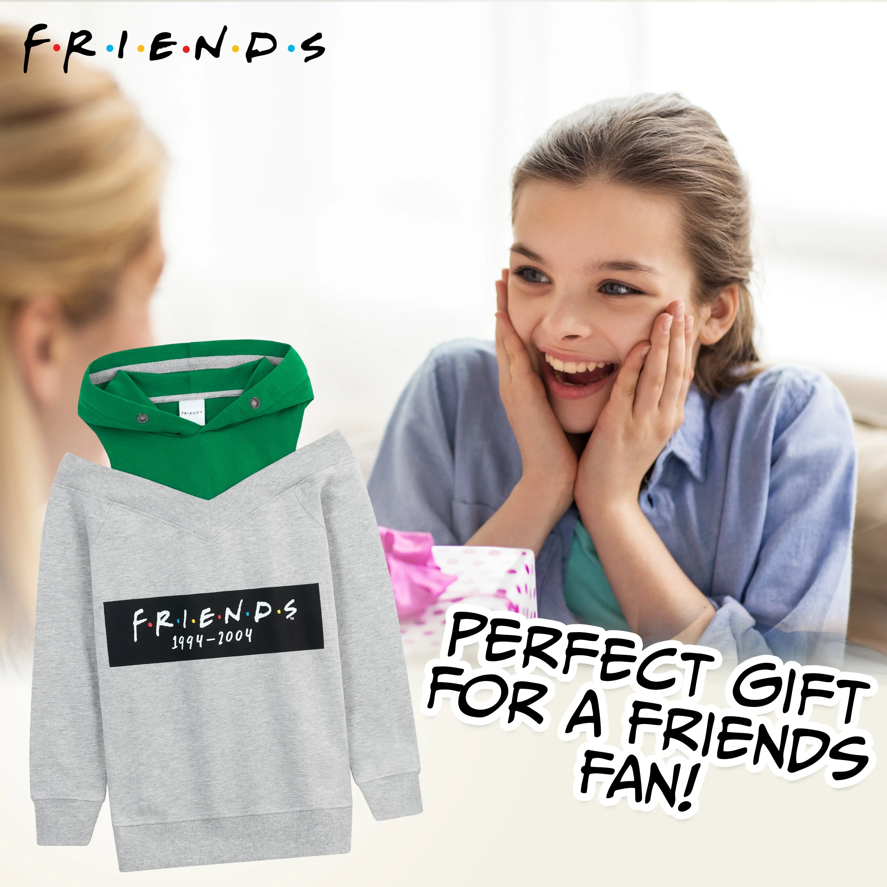 Friends Hoodie - Open Shoulder Hoodies for Girls