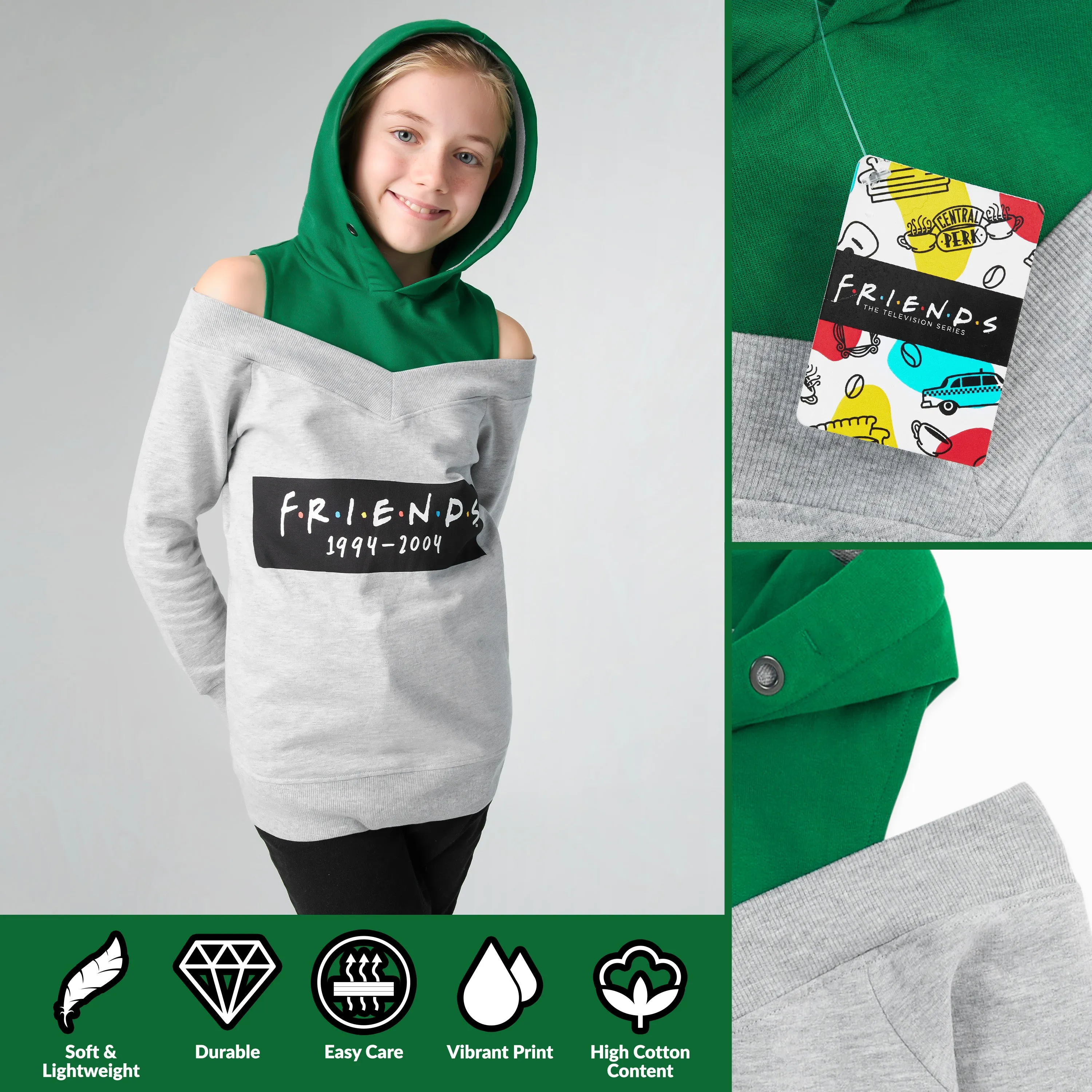 Friends Hoodie - Open Shoulder Hoodies for Girls