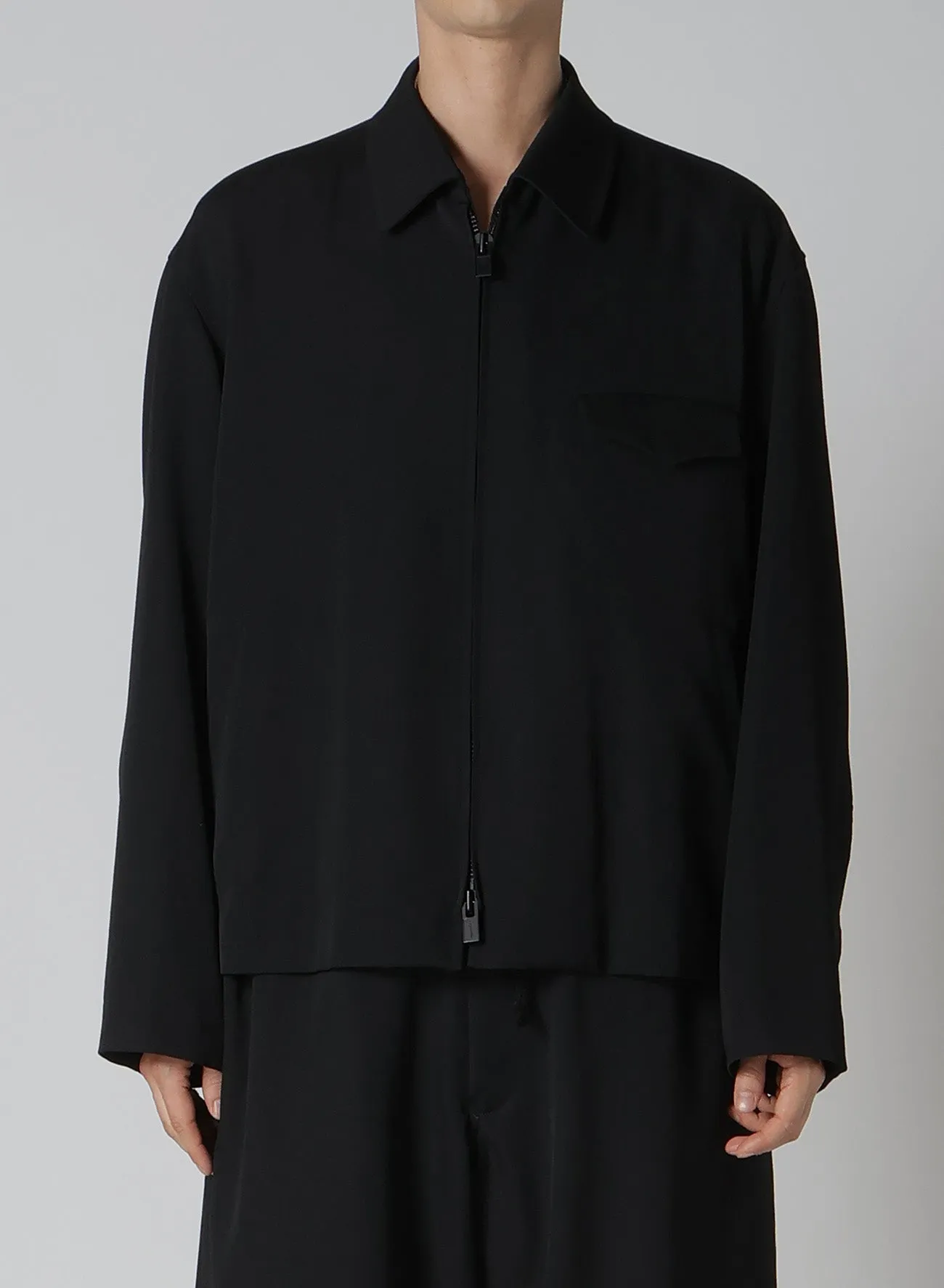 GABARDINE FLAP POCKET BLOUSON