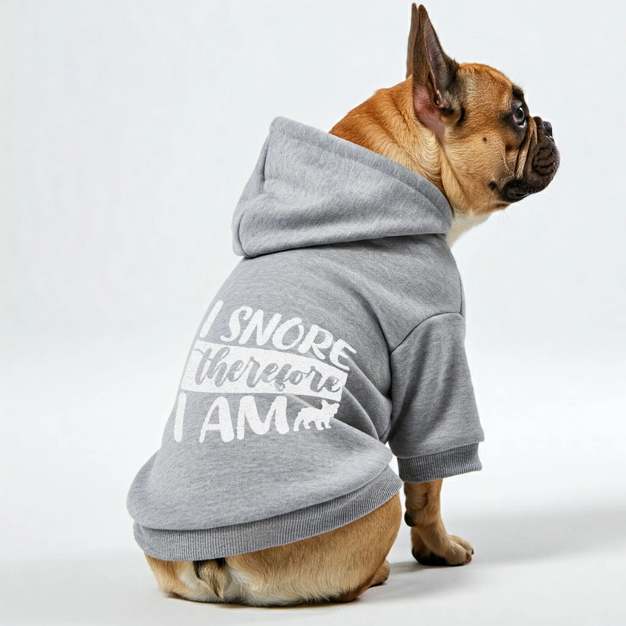 I snore, therefore I am - Personalized French Bulldog Hoodies with Funny Quotes – Stylish, Cozy, and Premium 100% Cotton