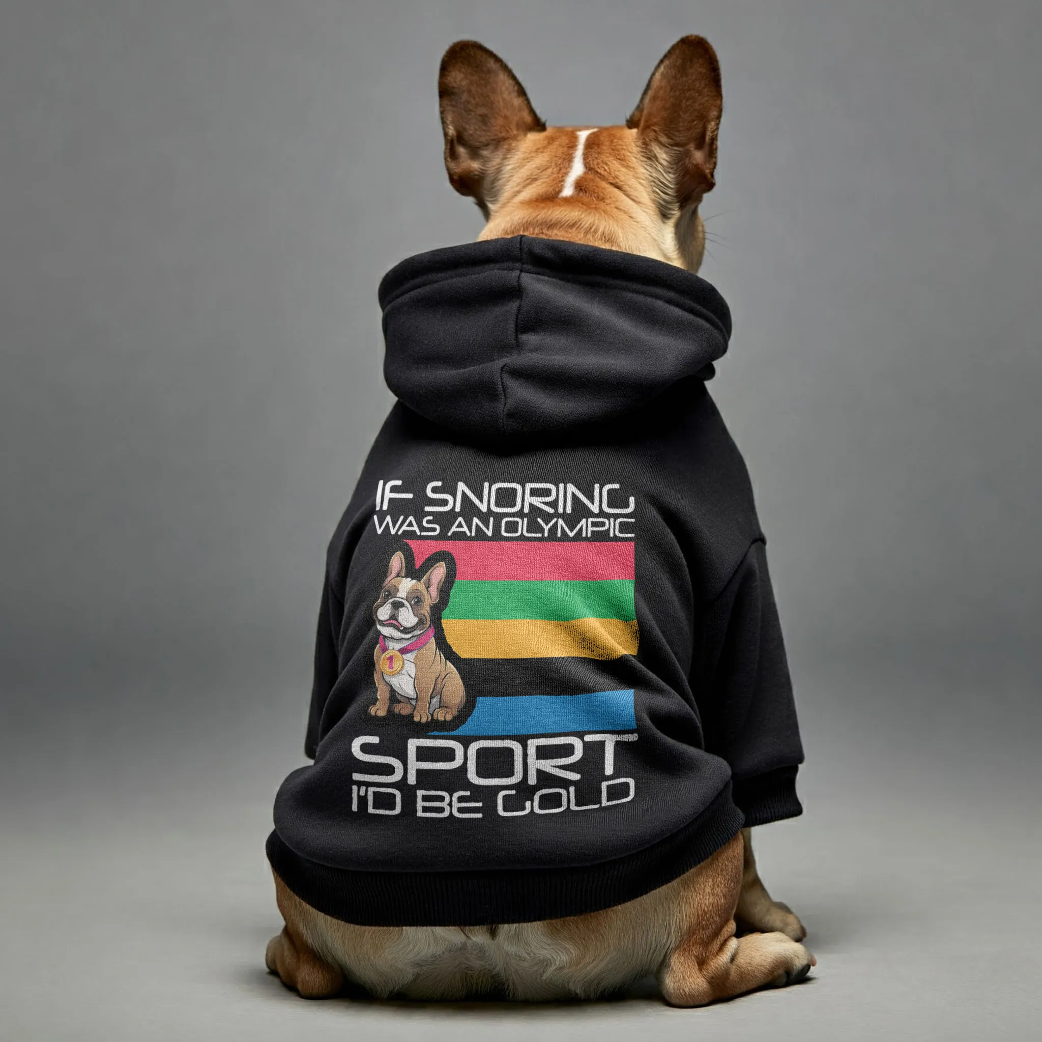 If snoring was an Olympic sport, I’d be gold  -  Personalized French Bulldog Hoodies with Funny Quotes – Stylish, Cozy, and Premium 100% Cotton