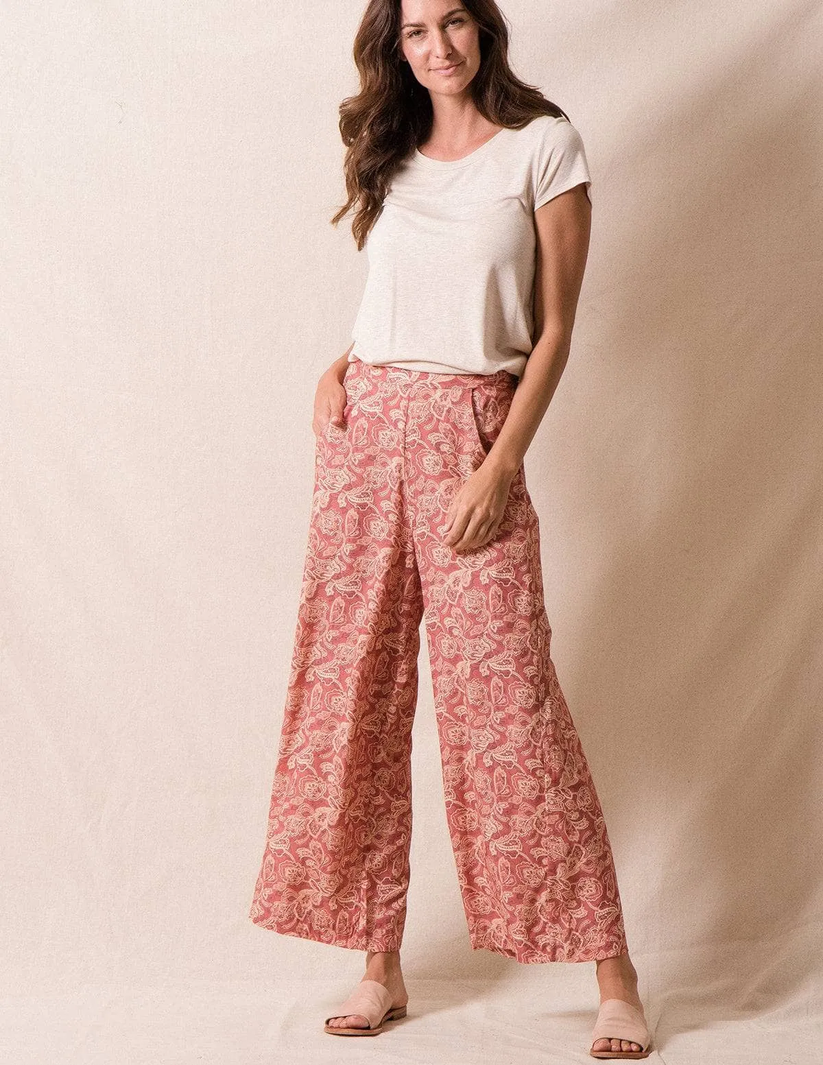 Izabella Flowy Pants- Large Only