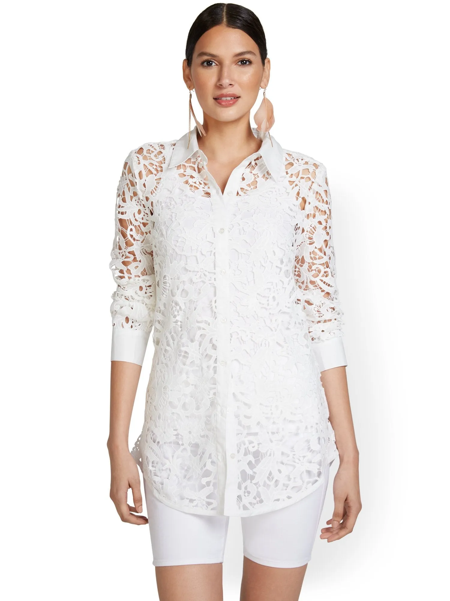 Lace Modern Madison Tunic Shirt - Lily & Cali