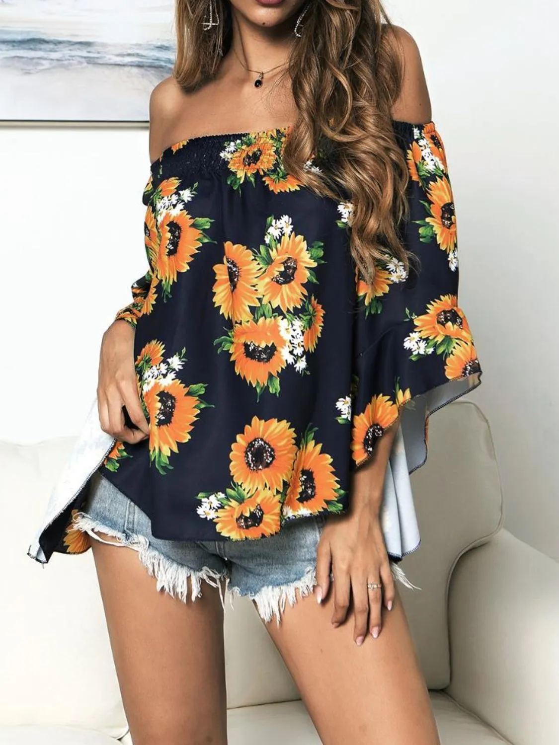 Making Memories Floral Off Shoulder Blouse