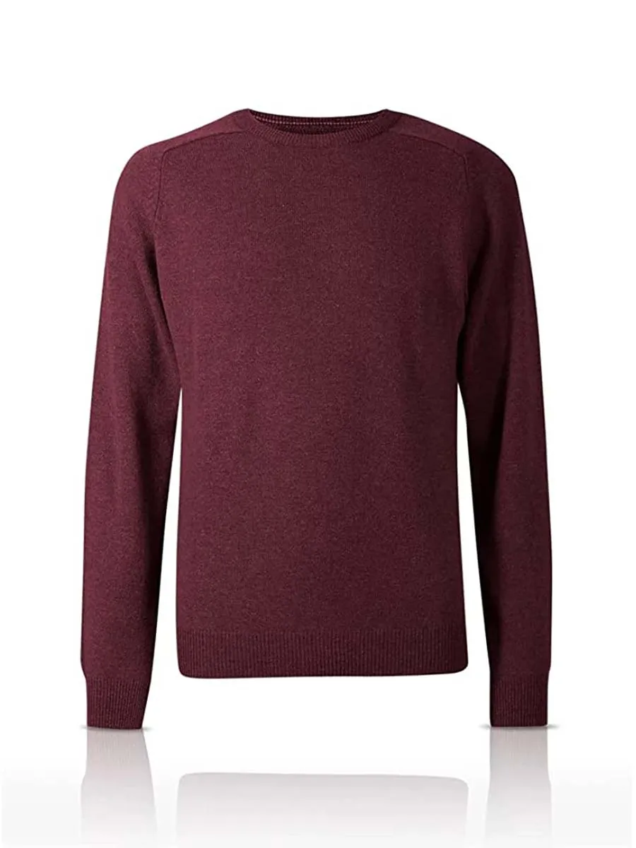 M&S Mens L/S Lambswool R-Neck Jersey T30/2650M