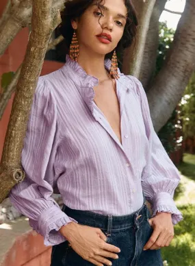 Marianna Lilac/Gold Thread Blouse