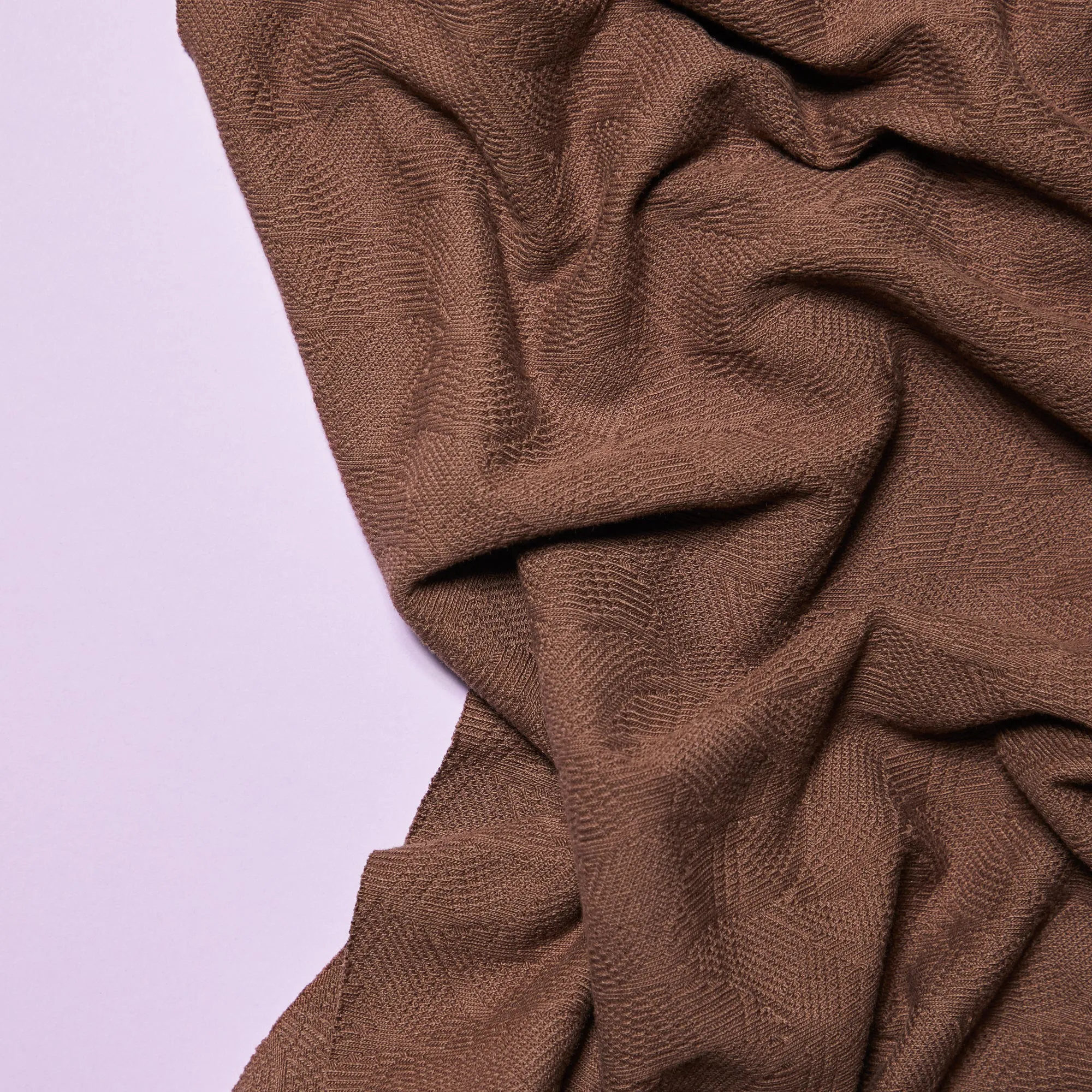 Mind the Maker - Organic Leaf Jacquard - Dusty Brown