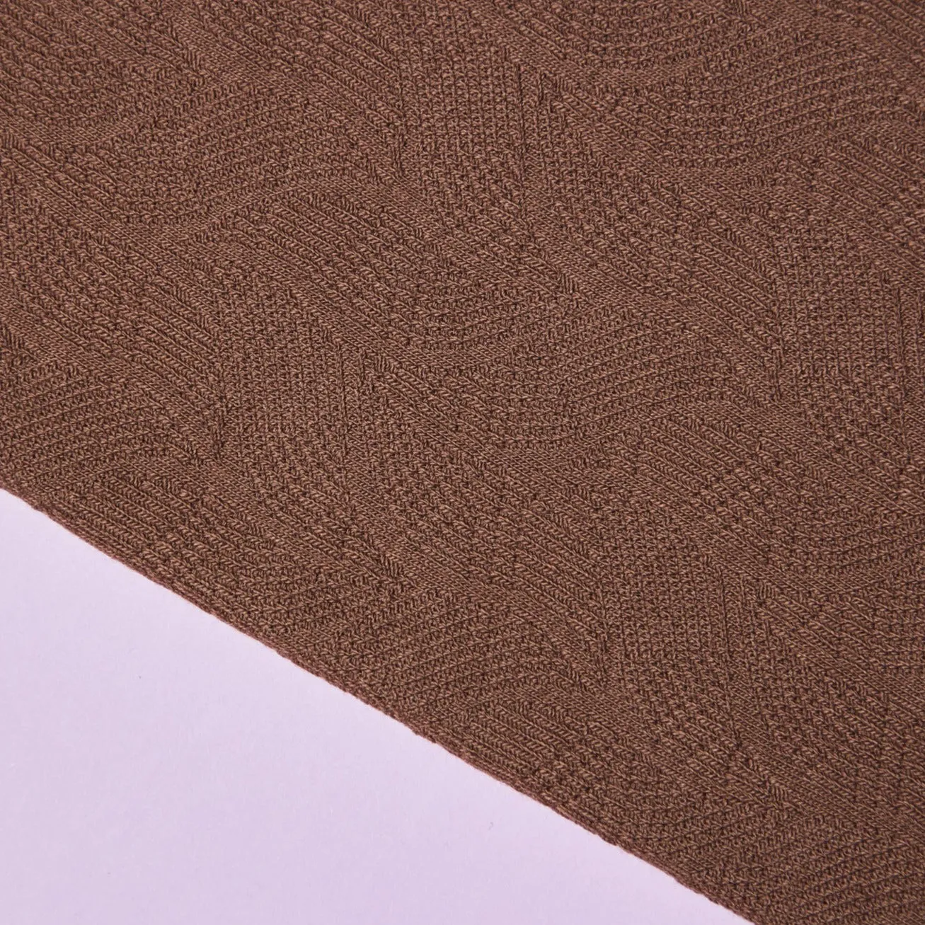 Mind the Maker - Organic Leaf Jacquard - Dusty Brown