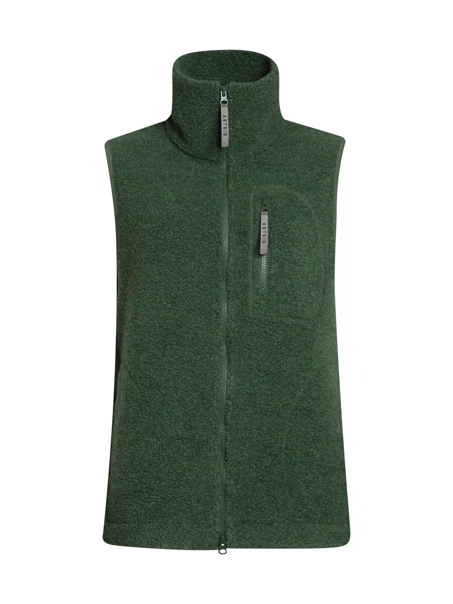 Minna Wool Fleece Vest Green