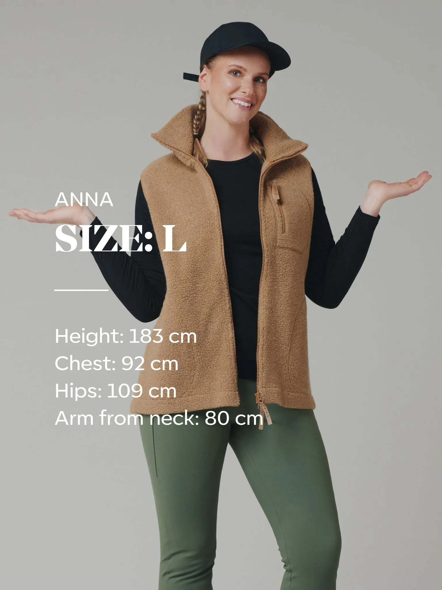 Minna Wool Fleece Vest Green