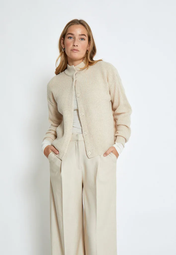 MSErika Knit Cardigan - Warm Sand Melange