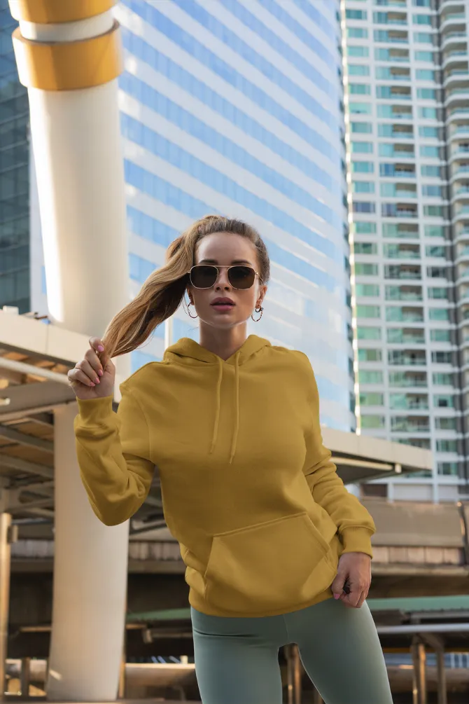 Mustard Yellow Hoodie for women