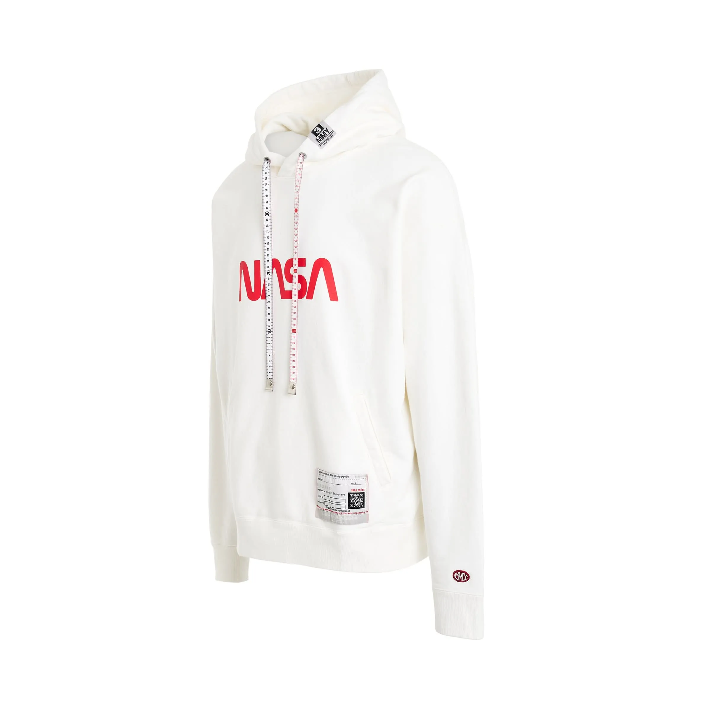 Nasa Printed Hoodie in White