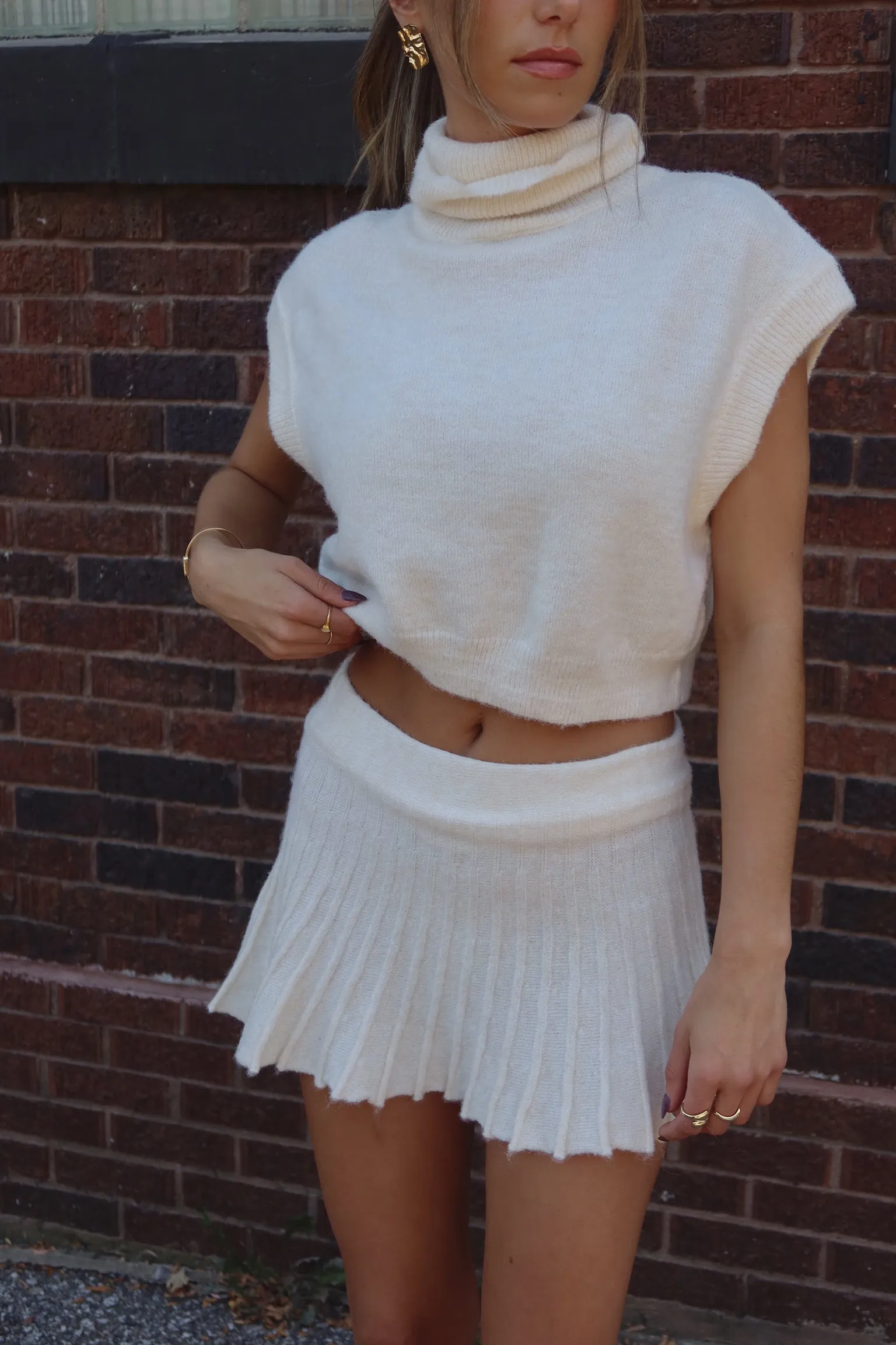 Parker Knit Pleated Mini Skirt