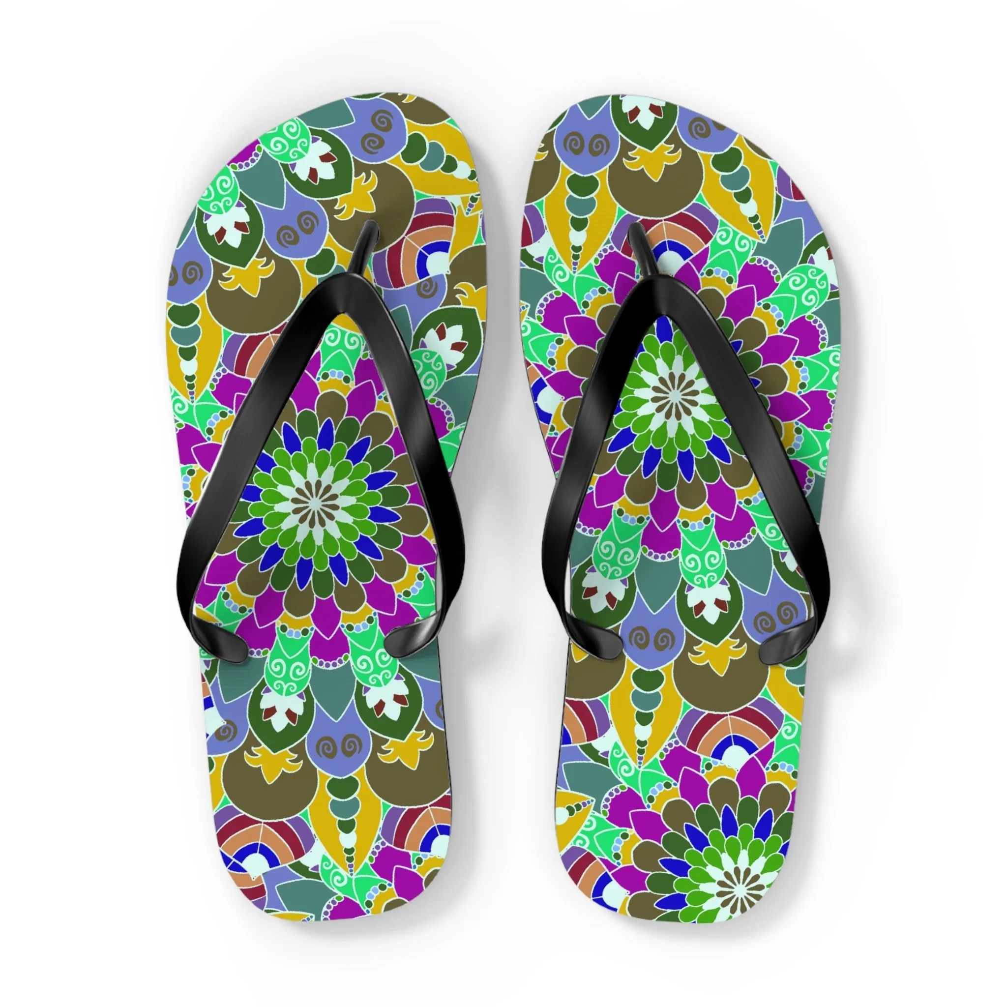 Peace & Harmony Mandala Flip Flops