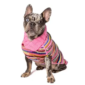 pink organic wool multicolour sweater - few left!