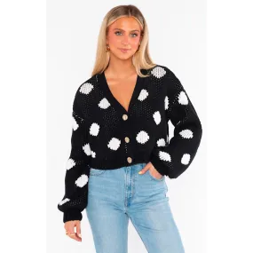 SHOW ME YOUR MUMU CLEMMIE CARDI - POLKA DOT KNIT