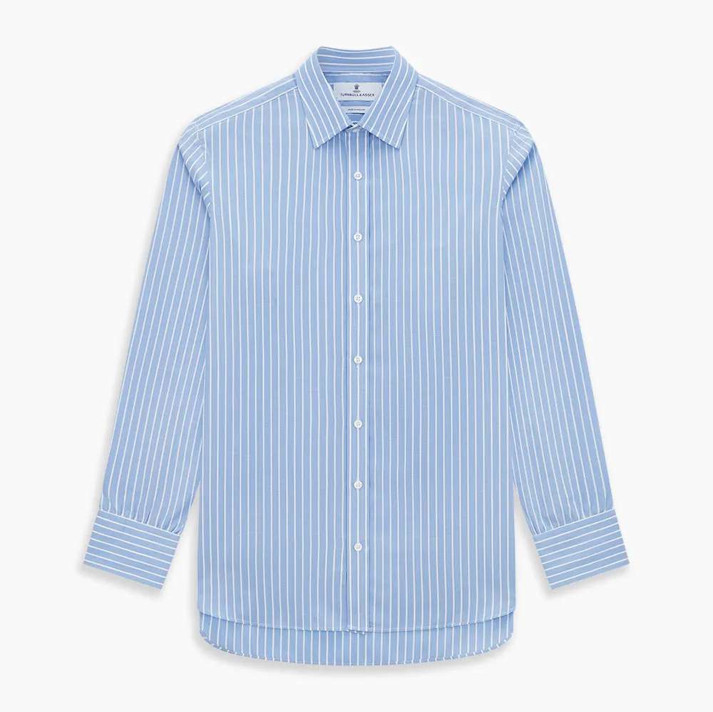 Sky Blue Wide Pinstripe Mayfair Shirt