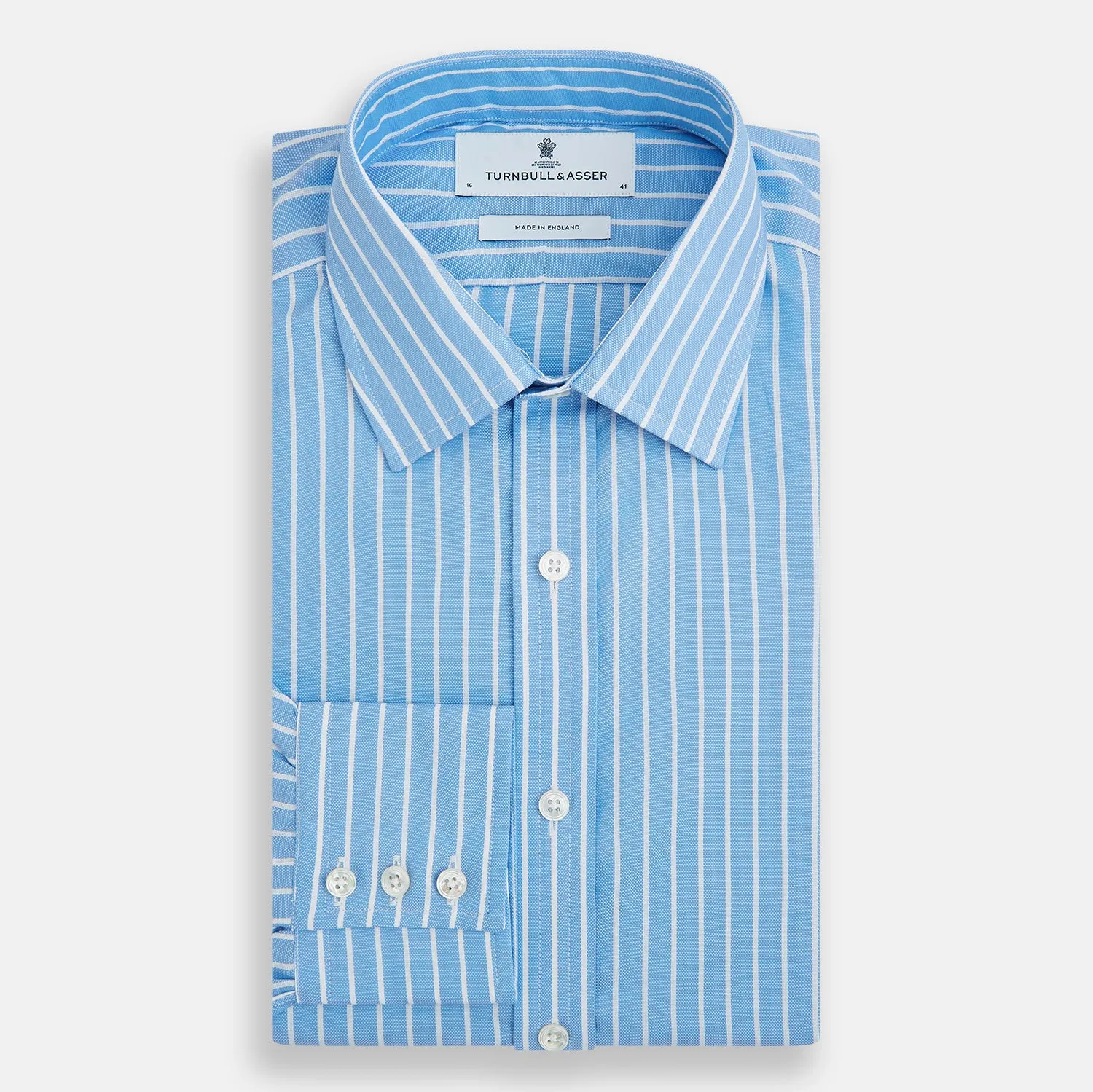 Sky Blue Wide Pinstripe Mayfair Shirt