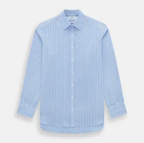 Sky Blue Wide Pinstripe Mayfair Shirt