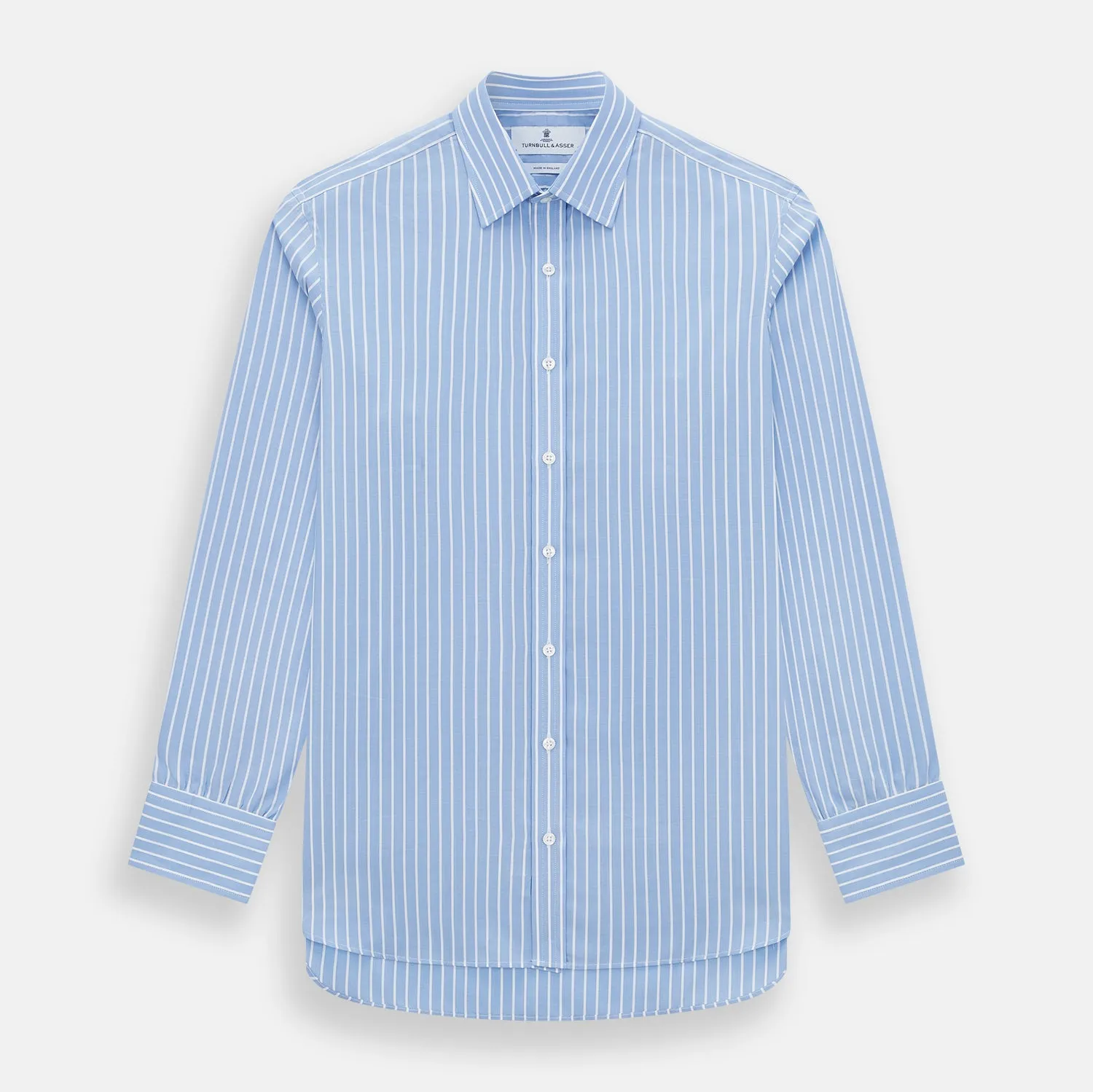 Sky Blue Wide Pinstripe Mayfair Shirt