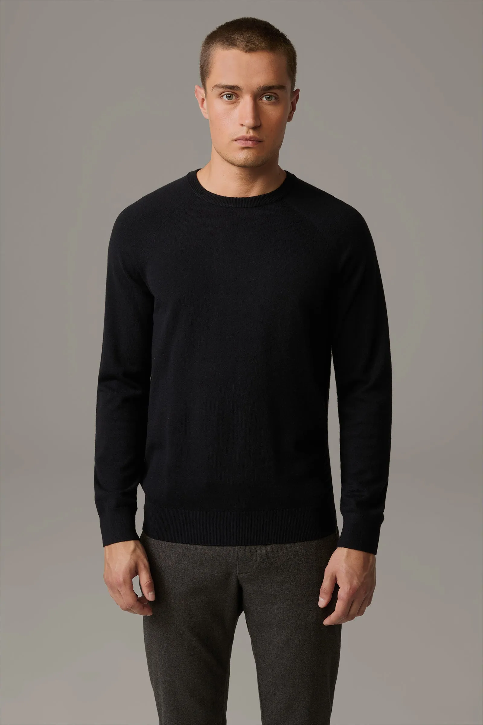 Strellson - Luka-RV, Woolen Jumper, Black