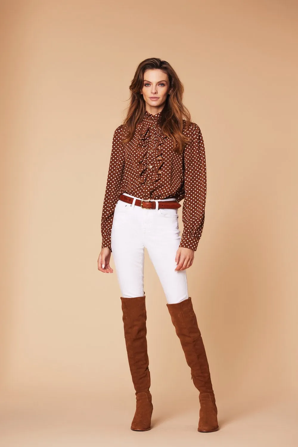 The Hurlingham Blouse Brown