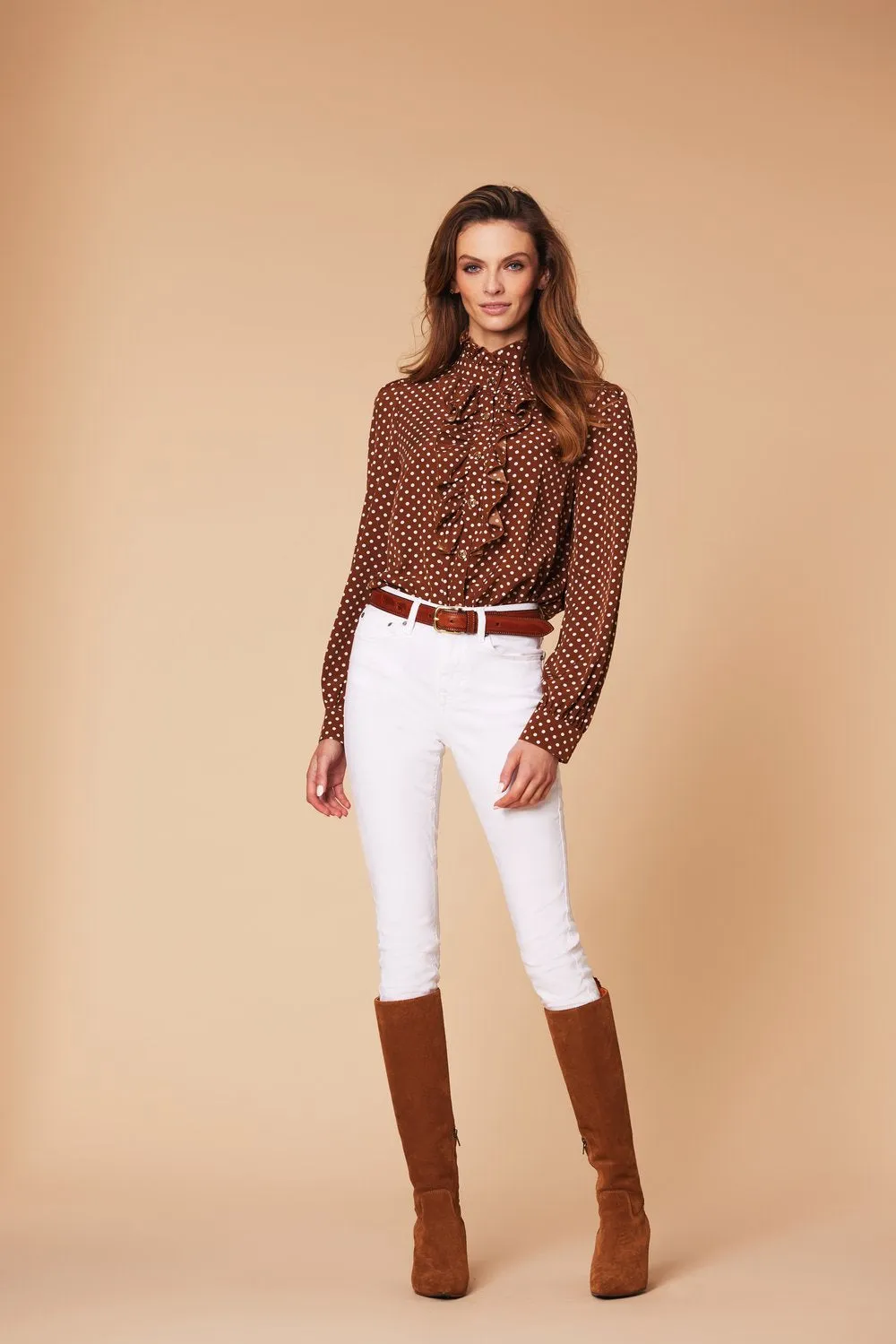 The Hurlingham Blouse Brown