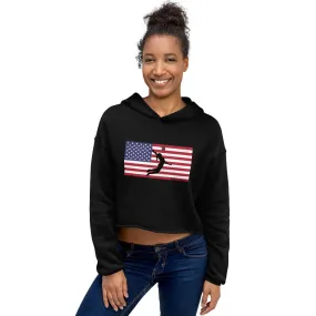 VBAmerica Serve USA Crop Hoodie