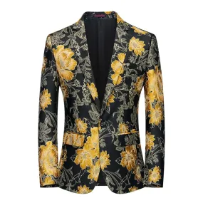 Versatile Floral Single Button Blazer