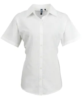 White - Women's signature Oxford short sleeve shirt